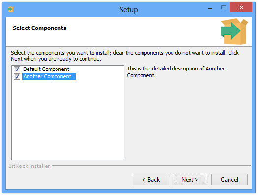 Component Selection Page