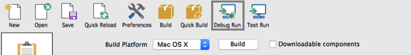 Debugger First Screen